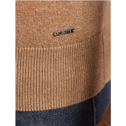 Джемпер с круглым воротом из хлопка с нейлоном