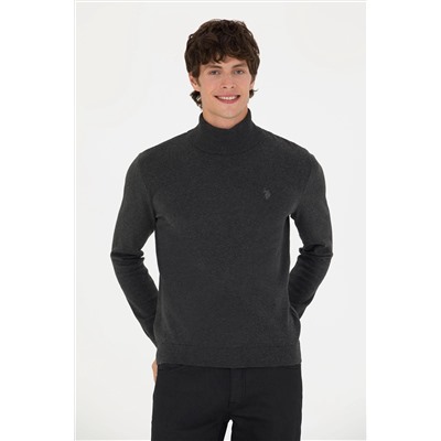 Erkek Antrasit Melanj Basic Kazak