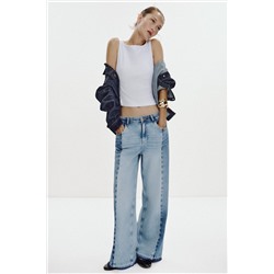 COLD SHOULDER RIBBED T-SHIRT