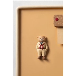 Cookie Bear Magnet - Krem- 4x8 cm