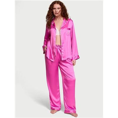 Victoria's Secret Glazed Satin Long Pajama Set