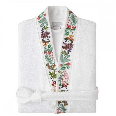 Ультра мягкий женский халат с невероятно красивой и изысканной вышивкой   Yve*s Delorm*e