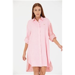 Kadın Pembe Dokuma Elbise