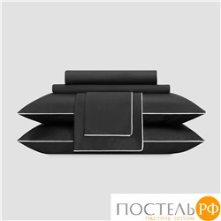 Togas КЛЭРИТИ черн с белым кантом к-т наволочек 50x70-2, 2 пр, xл/сат