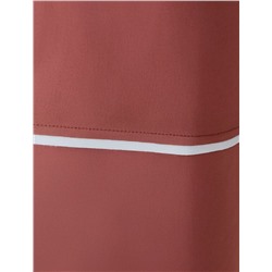 Укороченные брюки из эластичного хлопка с контрастным кантом