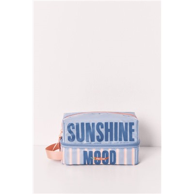 Neceser mediano impermeable estampado rayas