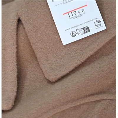 Женское двубортное шерстяное пальто средней длины МАНГ*О