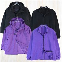 Простая ветрозащитная теплая повседневная куртка с капюшоном и флисовый свитер на молнии