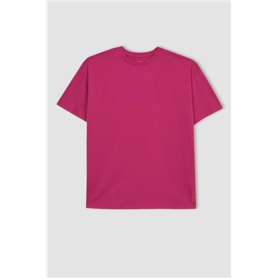 Defacto Fit Oversize Fit Bisiklet Yaka Spor Baskılı Sporcu Kısa Kollu Tişört A7109AX23HS