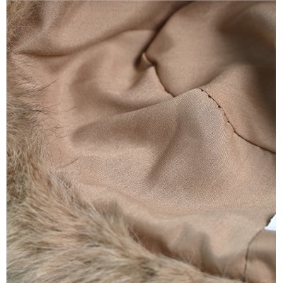 Теплая утепленная панама с искусственным мехом лисы MN*G