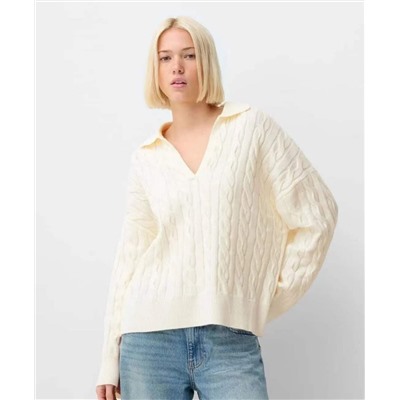 Женский пуловер с V-образным вырезом горловины  Bershk*a