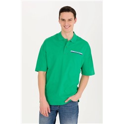Erkek Yeşil Oversize Polo Yaka Tişört