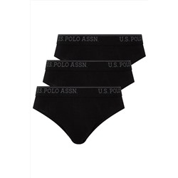 U.S. Polo Assn. - Erkek Battal Siyah 3 Lü Slıp