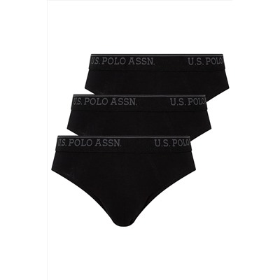 U.S. Polo Assn. - Erkek Battal Siyah 3 Lü Slıp