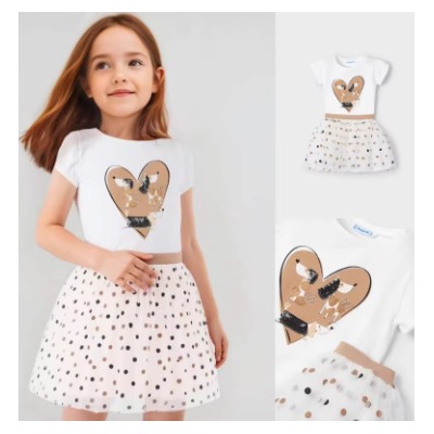 Комплект футболка + юбка. Идеально на лето