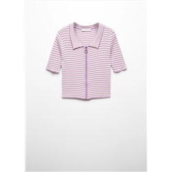 Polo cremallera rayas