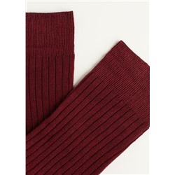 Kurze gerippte Herrensocken mit Cashmere