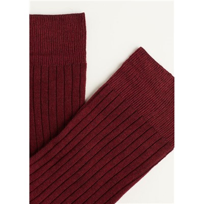 Kurze gerippte Herrensocken mit Cashmere