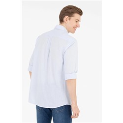 Erkek Mavi Uzun Kollu Gömlek