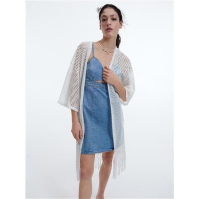 Poncho mit Lochmuster