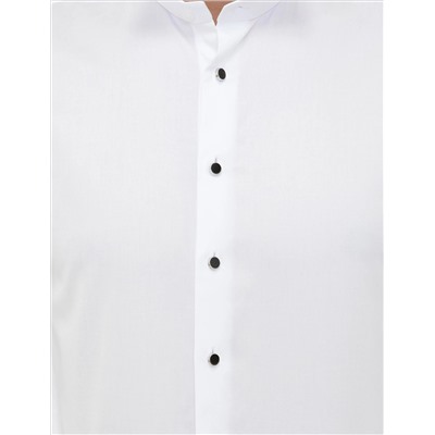 Beyaz Slim Fit Smokin Gömlek