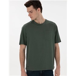Koyu Yeşil Comfort Fit Basic Tişört