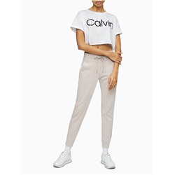 Performance Calvin Logo Cropped Boxy T-Shirt