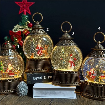 Светильник в виде необычного снежного шара