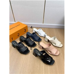 Новейшая серия 2026  Женские шлепки с тиснением на толстом каблуке  ЛУ*И ВЬЕТО*Н