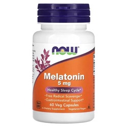 NOW Foods, Melatonin, 5 mg, 60 Veg Capsules