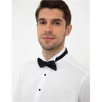 Beyaz Slim Fit Smokin Gömlek