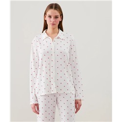 Camisa de punto estampada