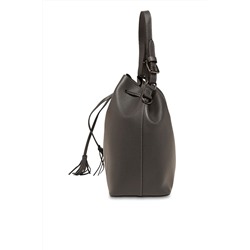 Bolso saco de piel y bolso de mano Jila Gris oscuro
