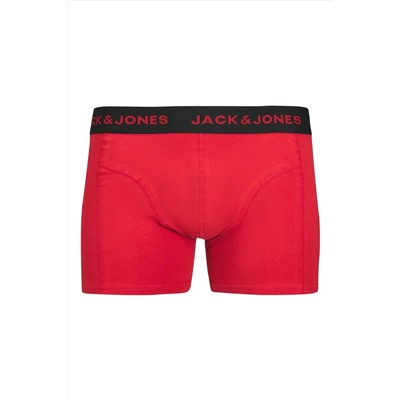 Jack & Jones J&J Jachenry Scull Karışık Renk 3'lü Kırmızı mix Siyah Boxer Paketi