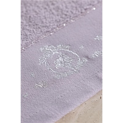 Gauthıer Nakışlı %100 Pamuk 2'li El Havlusu - Mürdüm - 30x45 cm