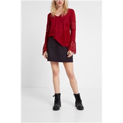 Camiseta encaje floral