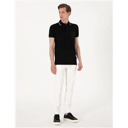 Ekru Slim Fit Jean Pantolon