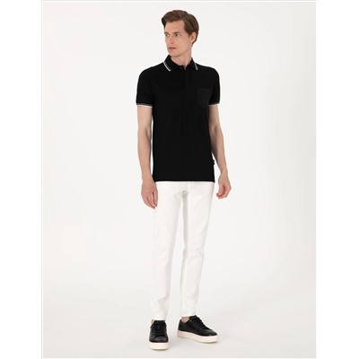 Ekru Slim Fit Jean Pantolon