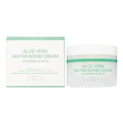 Jigott Aloe Vera Water bomb Cream Крем для лица с экстрактом Алоэ Вера  150мл