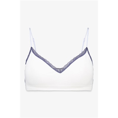 Sujetador seamless pointelle blanco