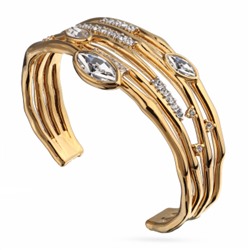 Браслет Эйва (кристаллы SW белые; покрытие золото, родий), Есть комплект