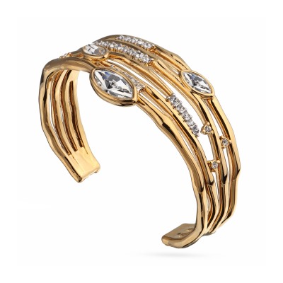 Браслет Эйва (кристаллы SW белые; покрытие золото, родий), Есть комплект