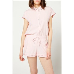 Розовая остроконечная рубашка