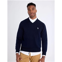 SOLID V-NECK SWEATER