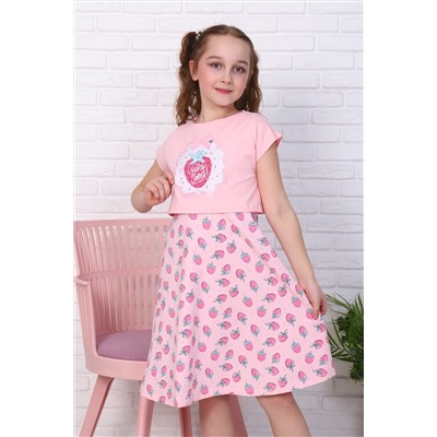 Платье Клубничная Душа короткий рукав НАТАЛИ #900139