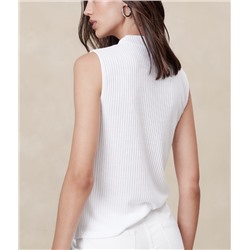 Ribbed Mock-Neck Tank