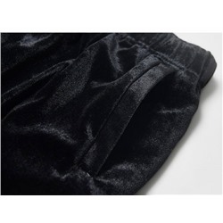 Zar*a ♥️  французский дизайн, эластичные бархатные брюки на шнурке со средней талией.. реплика  ✅Материал: бархатные ткани