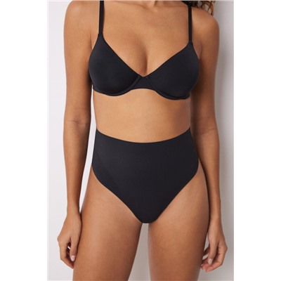 Tanga alta reductor y push up negro