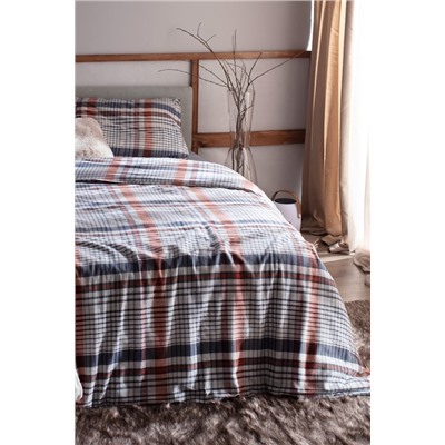 Boussy King Size %100 Pamuk Flanel Nevresim Takımı - Lacivert