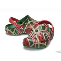 Kids’ Baya Holiday Plaid Clog